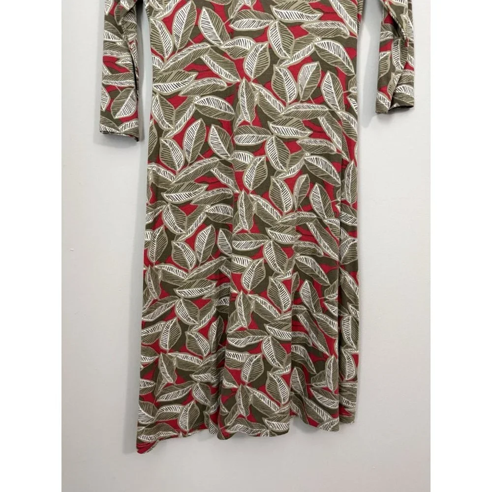 Boden Women's Jersey Knit Twist Front Leaf Design Size 12R Casual, Career, Event - Picture 9 of 11